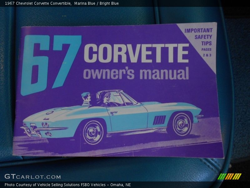 Marina Blue / Bright Blue 1967 Chevrolet Corvette Convertible