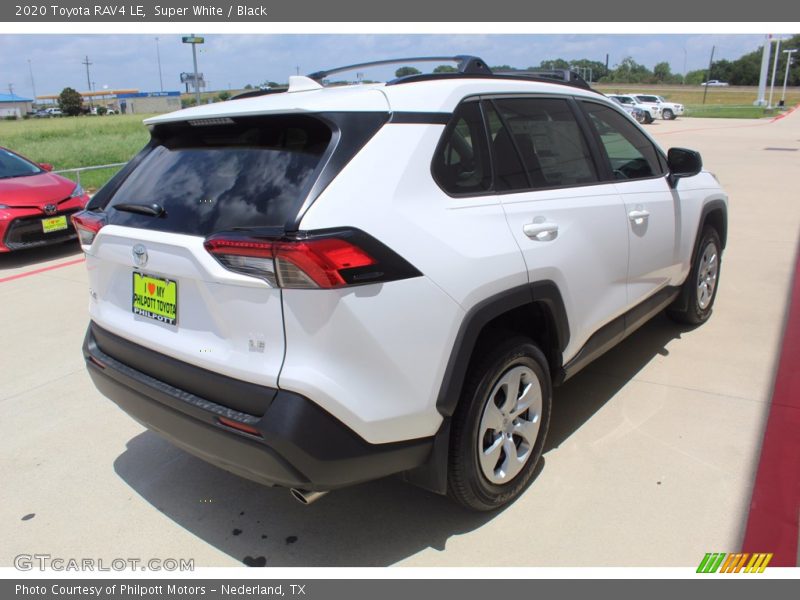 Super White / Black 2020 Toyota RAV4 LE