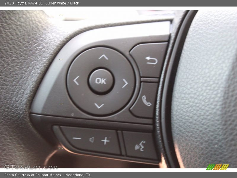 Super White / Black 2020 Toyota RAV4 LE