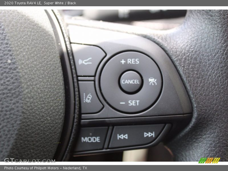 Super White / Black 2020 Toyota RAV4 LE