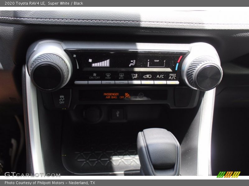 Super White / Black 2020 Toyota RAV4 LE