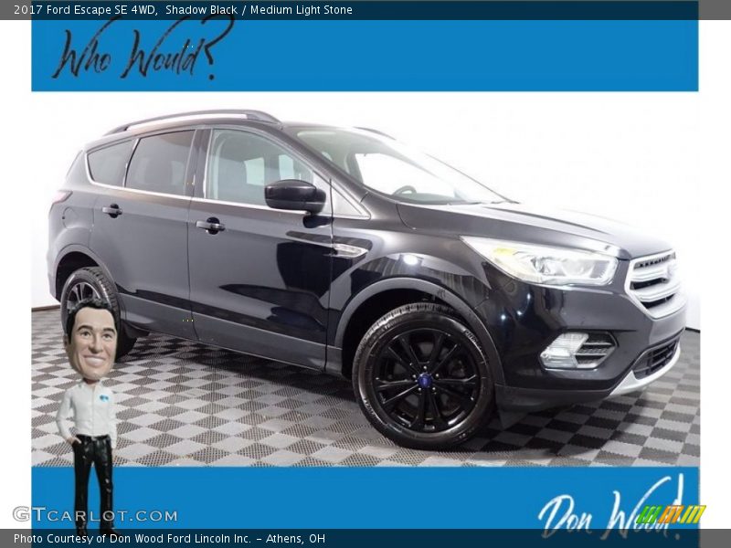 Shadow Black / Medium Light Stone 2017 Ford Escape SE 4WD