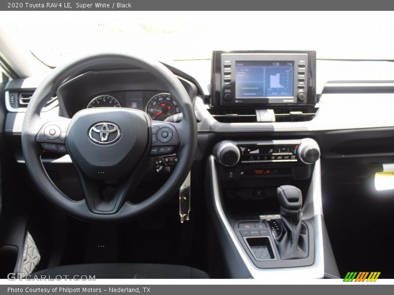 Super White / Black 2020 Toyota RAV4 LE