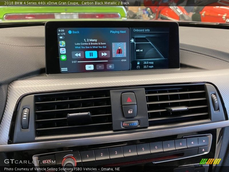 Carbon Black Metallic / Black 2018 BMW 4 Series 440i xDrive Gran Coupe