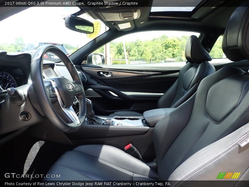 Front Seat of 2017 Q60 3.0t Premium AWD Coupe