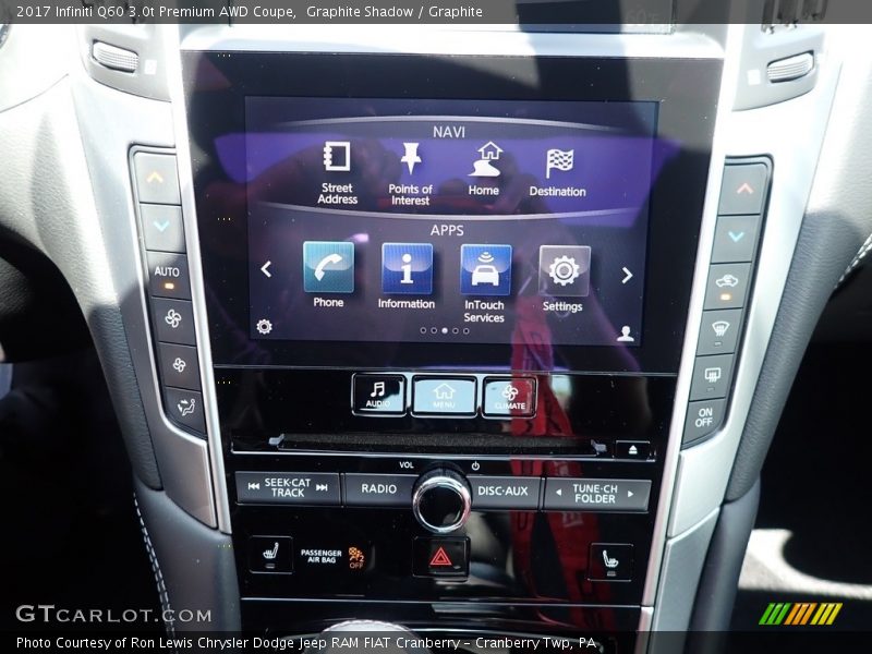 Controls of 2017 Q60 3.0t Premium AWD Coupe
