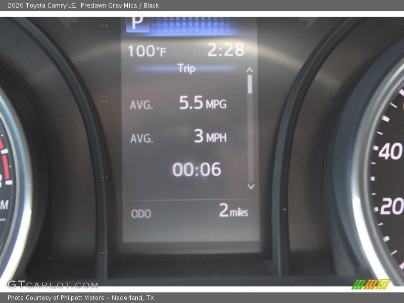 Predawn Gray Mica / Black 2020 Toyota Camry LE