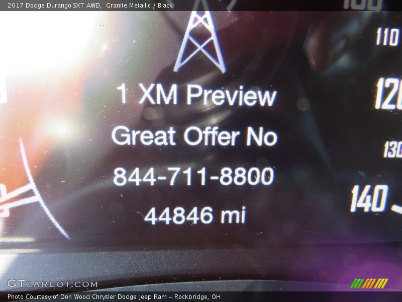 Granite Metallic / Black 2017 Dodge Durango SXT AWD