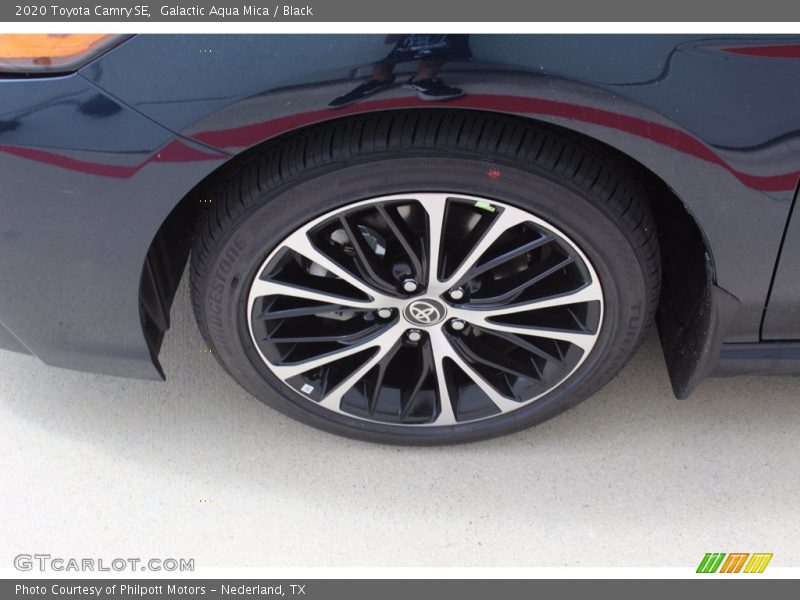 Galactic Aqua Mica / Black 2020 Toyota Camry SE
