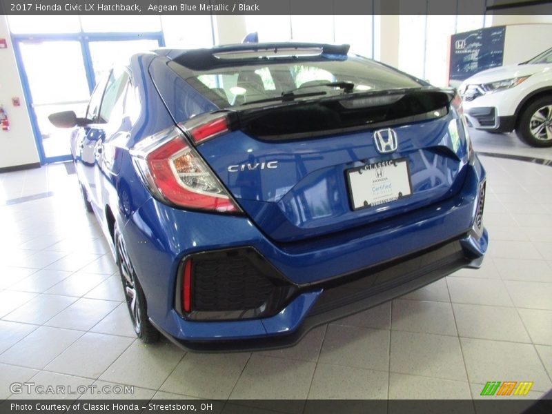 Aegean Blue Metallic / Black 2017 Honda Civic LX Hatchback