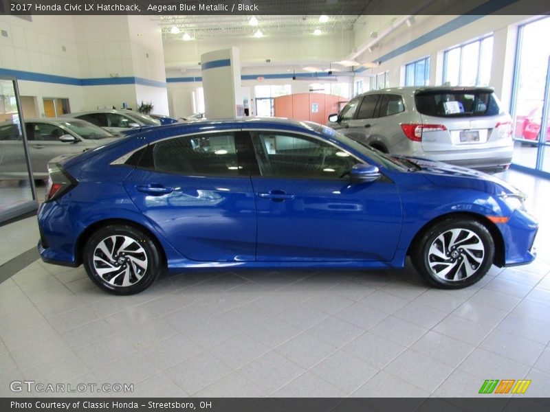 Aegean Blue Metallic / Black 2017 Honda Civic LX Hatchback
