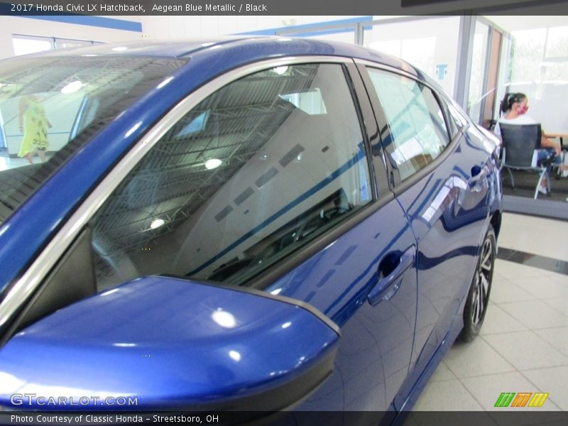 Aegean Blue Metallic / Black 2017 Honda Civic LX Hatchback