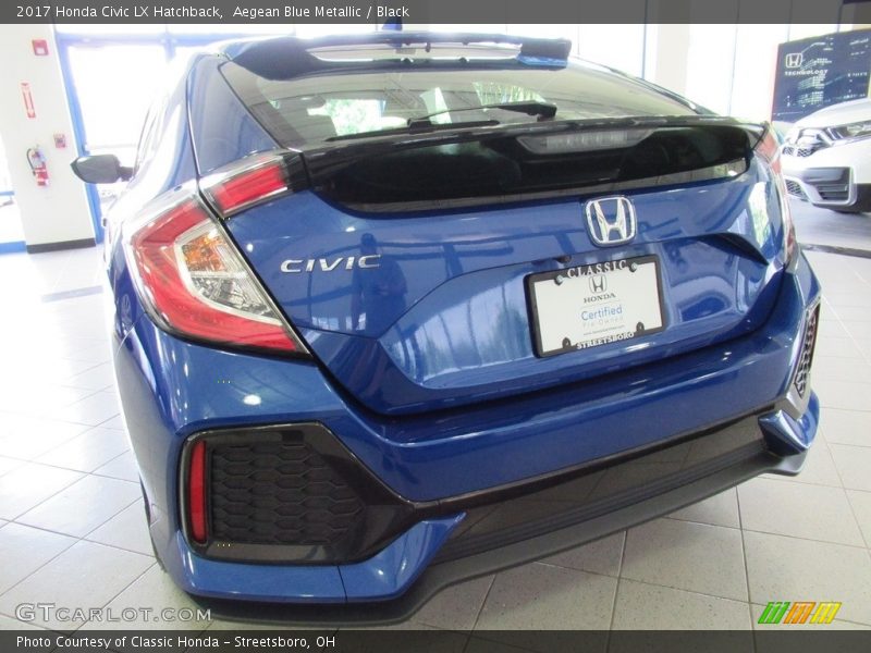 Aegean Blue Metallic / Black 2017 Honda Civic LX Hatchback