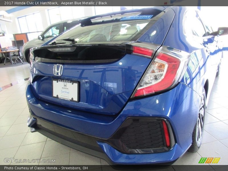 Aegean Blue Metallic / Black 2017 Honda Civic LX Hatchback