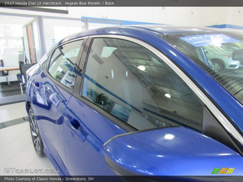 Aegean Blue Metallic / Black 2017 Honda Civic LX Hatchback