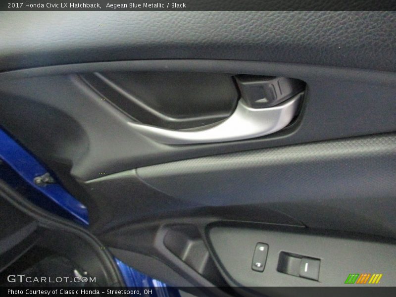 Aegean Blue Metallic / Black 2017 Honda Civic LX Hatchback