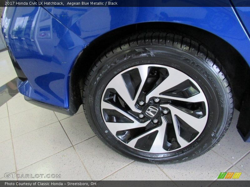Aegean Blue Metallic / Black 2017 Honda Civic LX Hatchback