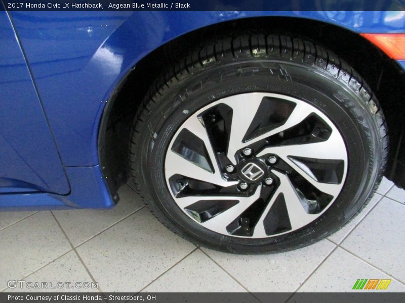 Aegean Blue Metallic / Black 2017 Honda Civic LX Hatchback