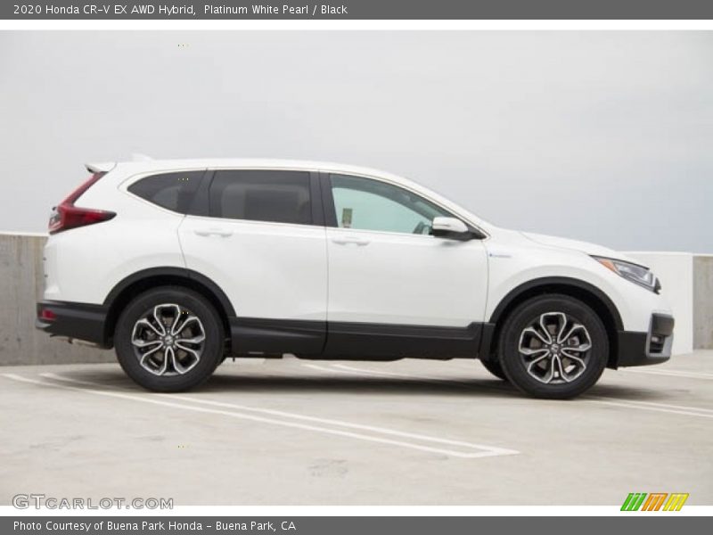 Platinum White Pearl / Black 2020 Honda CR-V EX AWD Hybrid