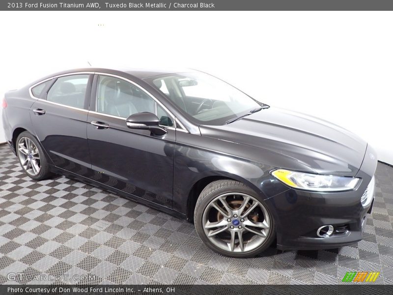 Tuxedo Black Metallic / Charcoal Black 2013 Ford Fusion Titanium AWD