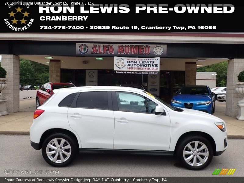White / Black 2015 Mitsubishi Outlander Sport ES
