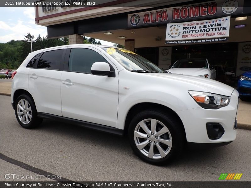 White / Black 2015 Mitsubishi Outlander Sport ES