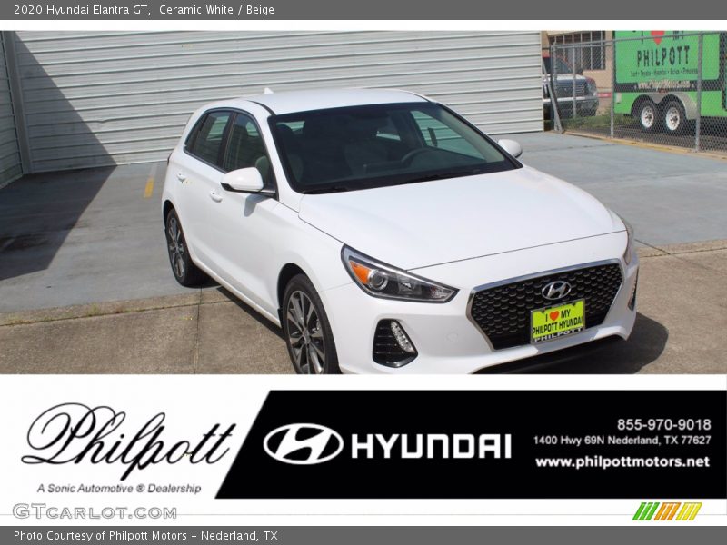 Ceramic White / Beige 2020 Hyundai Elantra GT