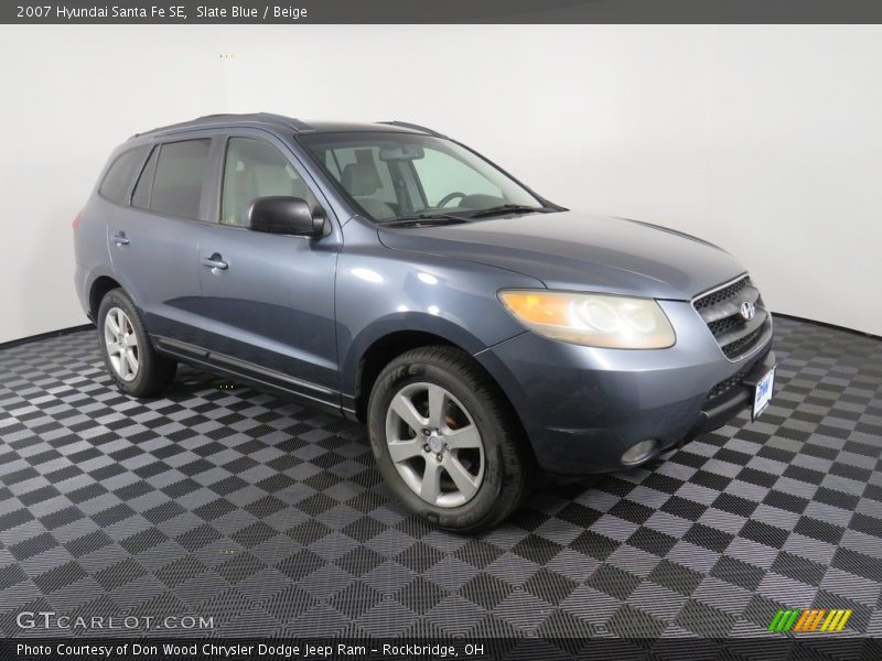 Slate Blue / Beige 2007 Hyundai Santa Fe SE