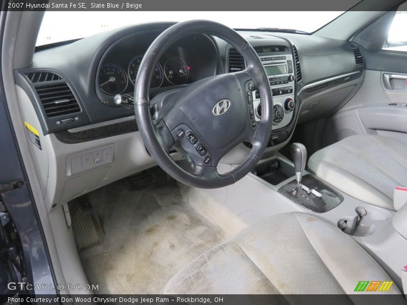 Slate Blue / Beige 2007 Hyundai Santa Fe SE