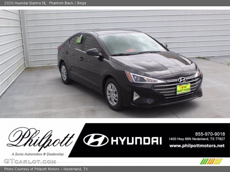 Phantom Black / Beige 2020 Hyundai Elantra SE