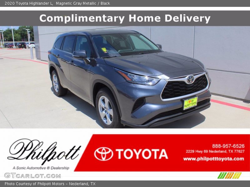 Magnetic Gray Metallic / Black 2020 Toyota Highlander L