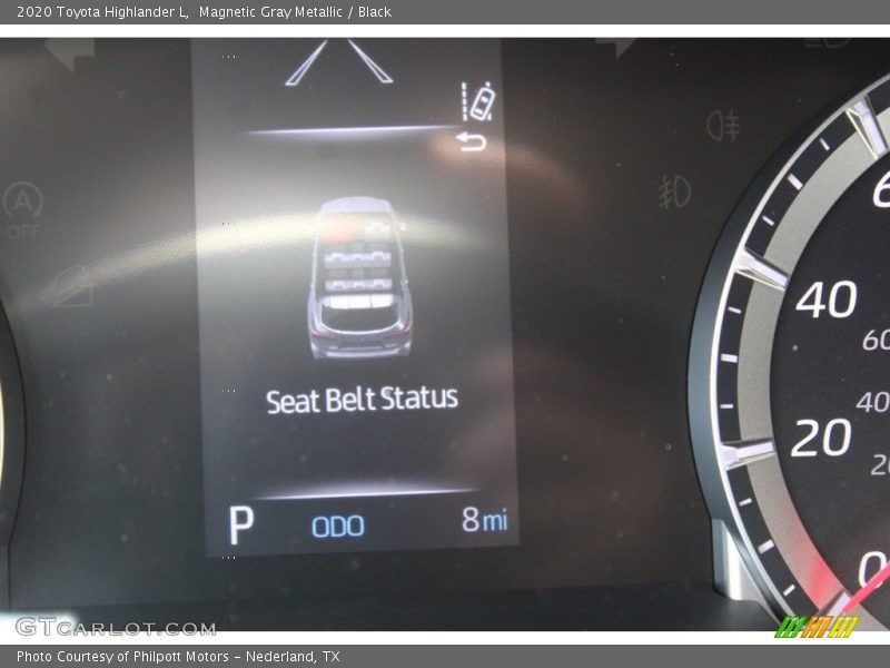 Magnetic Gray Metallic / Black 2020 Toyota Highlander L
