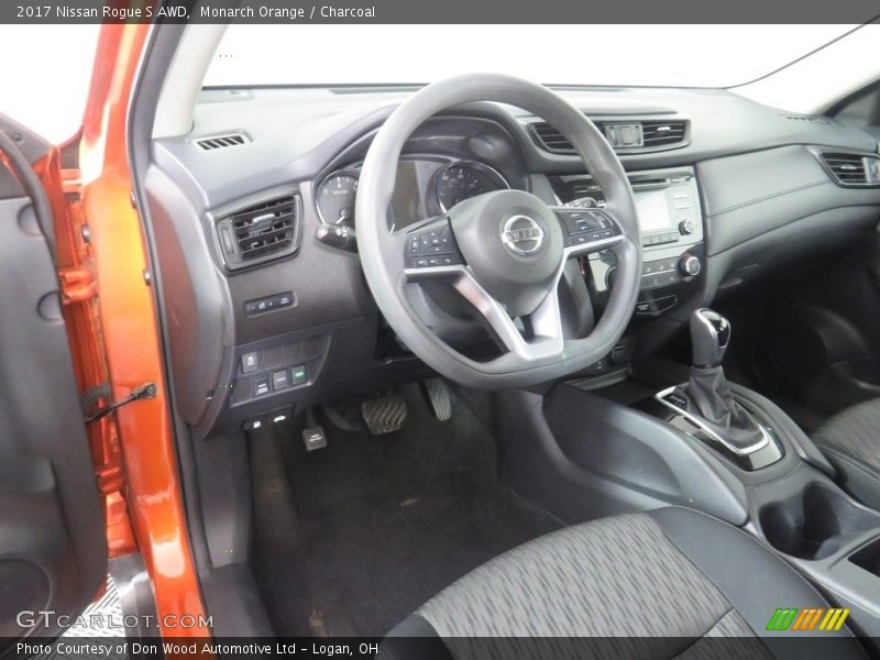 Monarch Orange / Charcoal 2017 Nissan Rogue S AWD