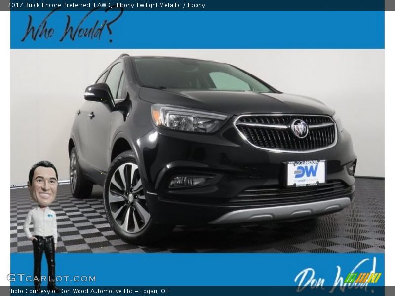 Ebony Twilight Metallic / Ebony 2017 Buick Encore Preferred II AWD