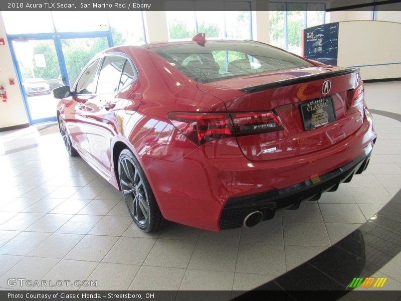 San Marino Red / Ebony 2018 Acura TLX Sedan