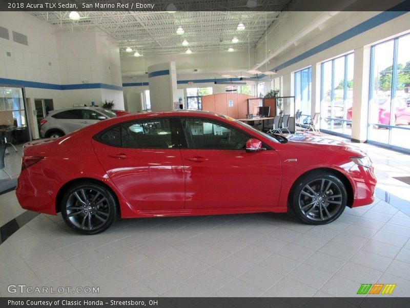 San Marino Red / Ebony 2018 Acura TLX Sedan