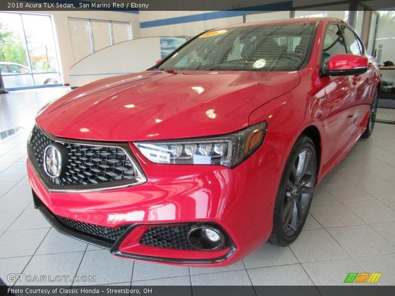 San Marino Red / Ebony 2018 Acura TLX Sedan