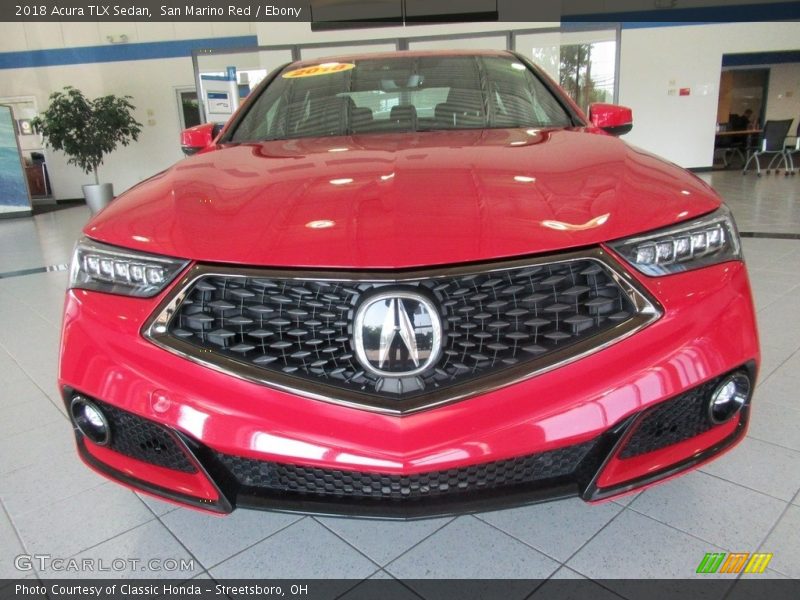 San Marino Red / Ebony 2018 Acura TLX Sedan