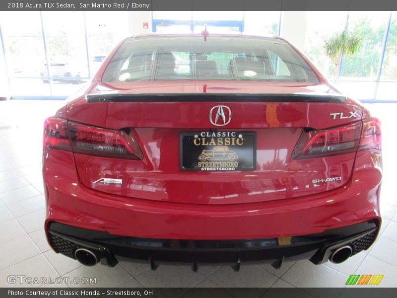 San Marino Red / Ebony 2018 Acura TLX Sedan