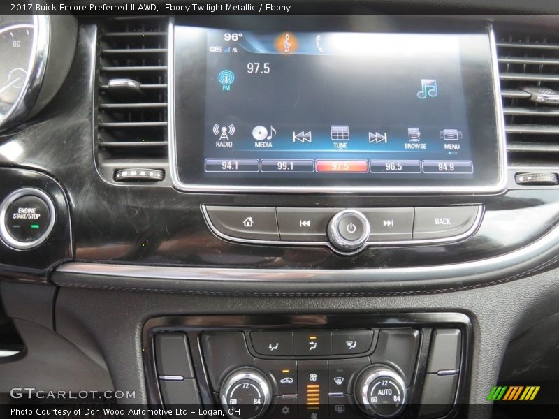 Ebony Twilight Metallic / Ebony 2017 Buick Encore Preferred II AWD