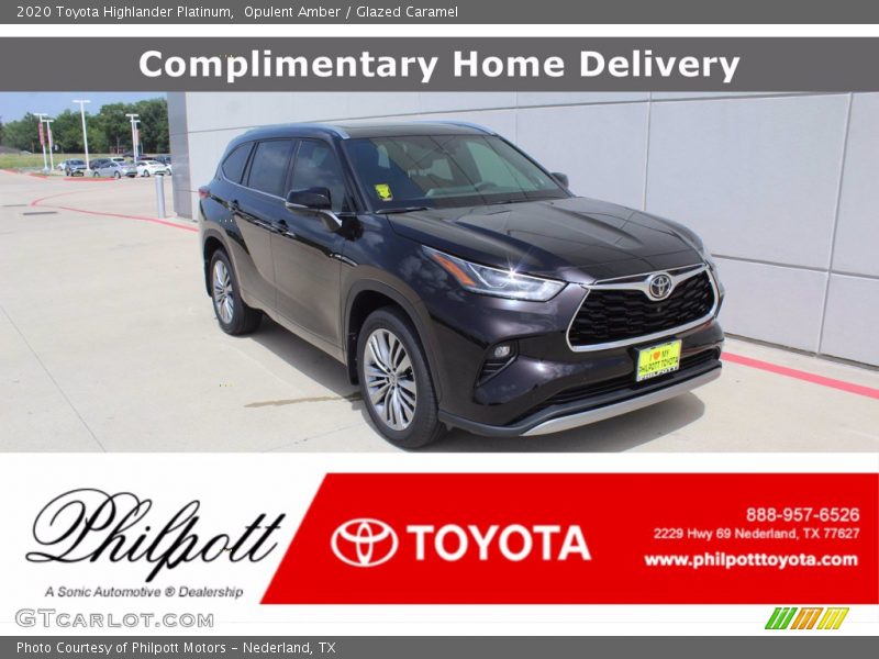 Opulent Amber / Glazed Caramel 2020 Toyota Highlander Platinum