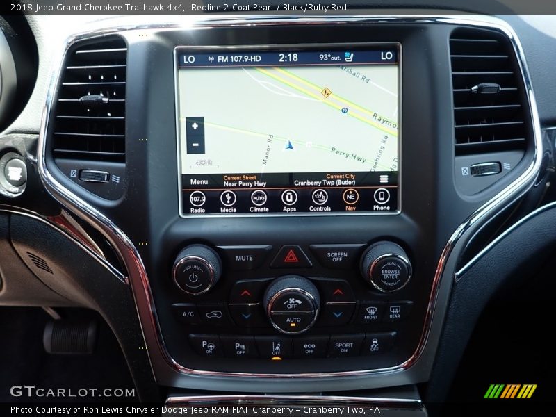 Redline 2 Coat Pearl / Black/Ruby Red 2018 Jeep Grand Cherokee Trailhawk 4x4