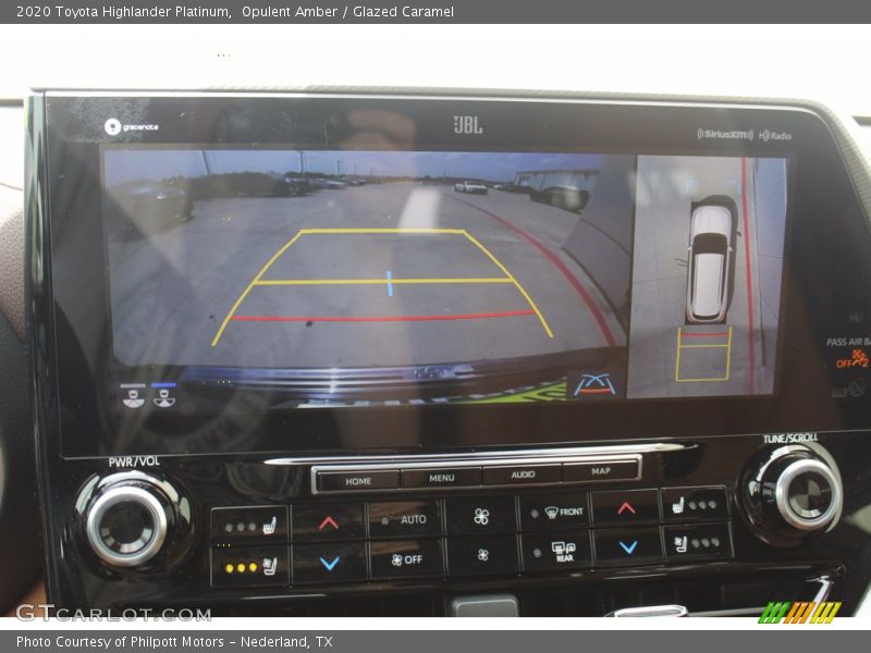 Controls of 2020 Highlander Platinum