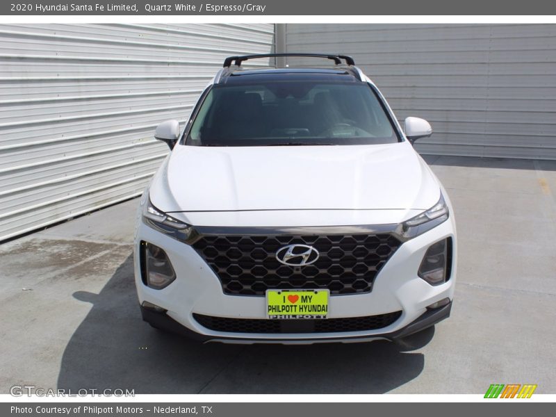 Quartz White / Espresso/Gray 2020 Hyundai Santa Fe Limited