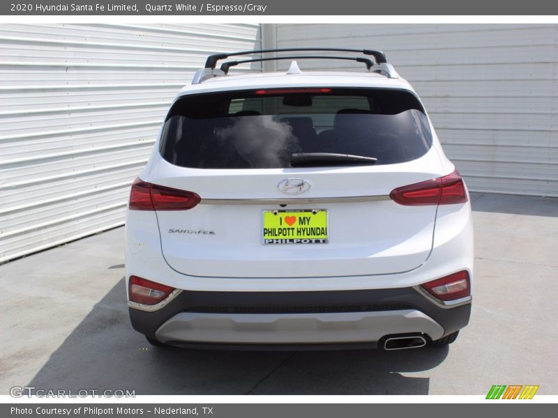 Quartz White / Espresso/Gray 2020 Hyundai Santa Fe Limited