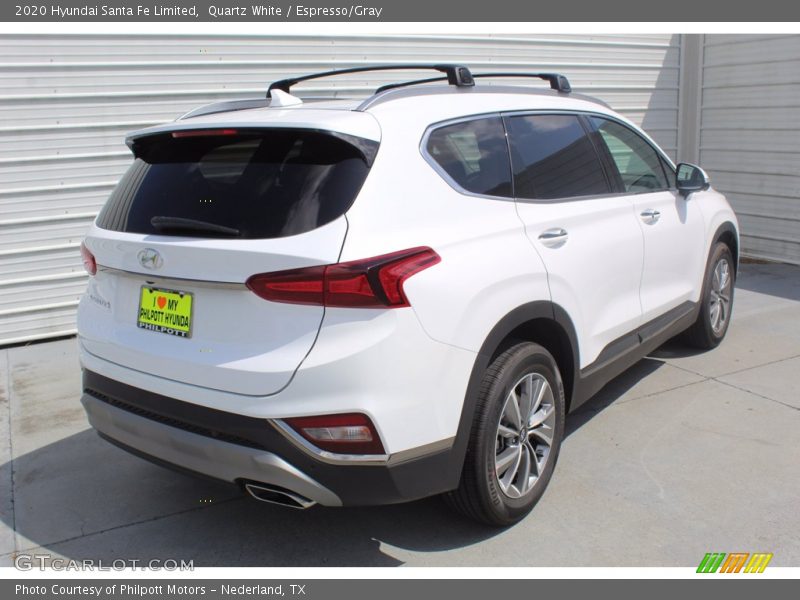 Quartz White / Espresso/Gray 2020 Hyundai Santa Fe Limited