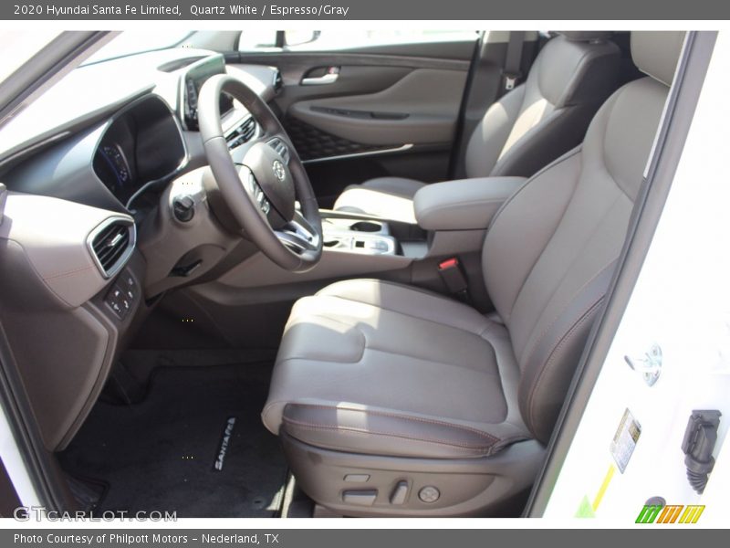 Quartz White / Espresso/Gray 2020 Hyundai Santa Fe Limited