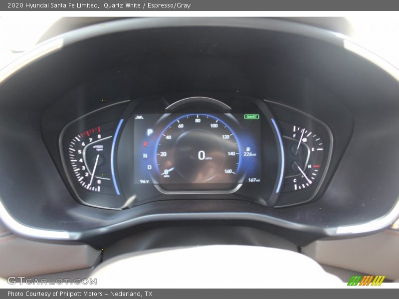 Quartz White / Espresso/Gray 2020 Hyundai Santa Fe Limited