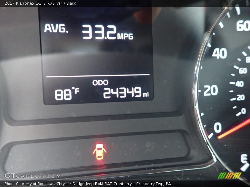 Silky Silver / Black 2017 Kia Forte5 LX