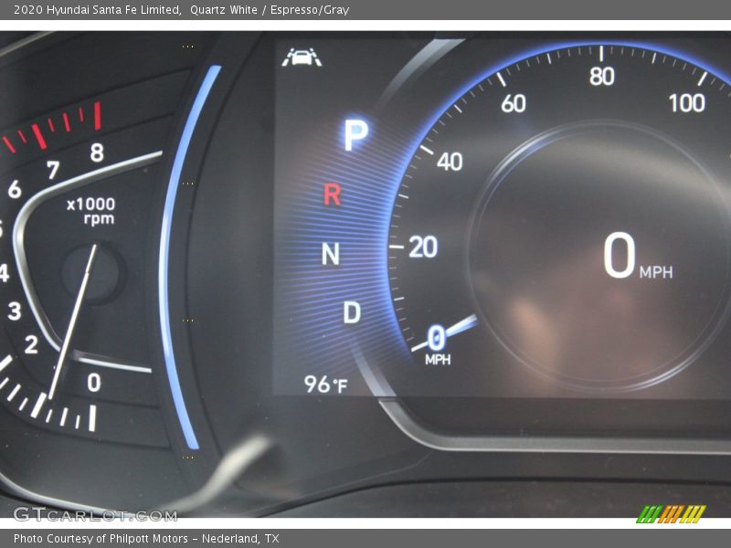 Quartz White / Espresso/Gray 2020 Hyundai Santa Fe Limited